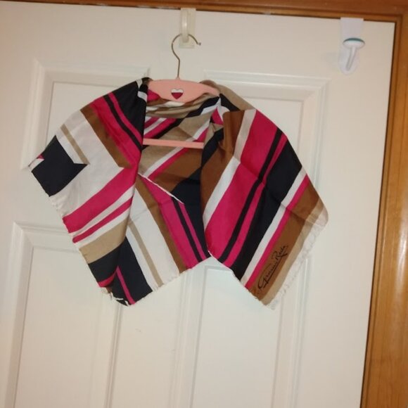 Giovanni Reda: multi color silk scarf. Made in Italy. - Picture 5 of 5